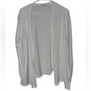Chico's Cream Open-Front Lightweight Cardigan